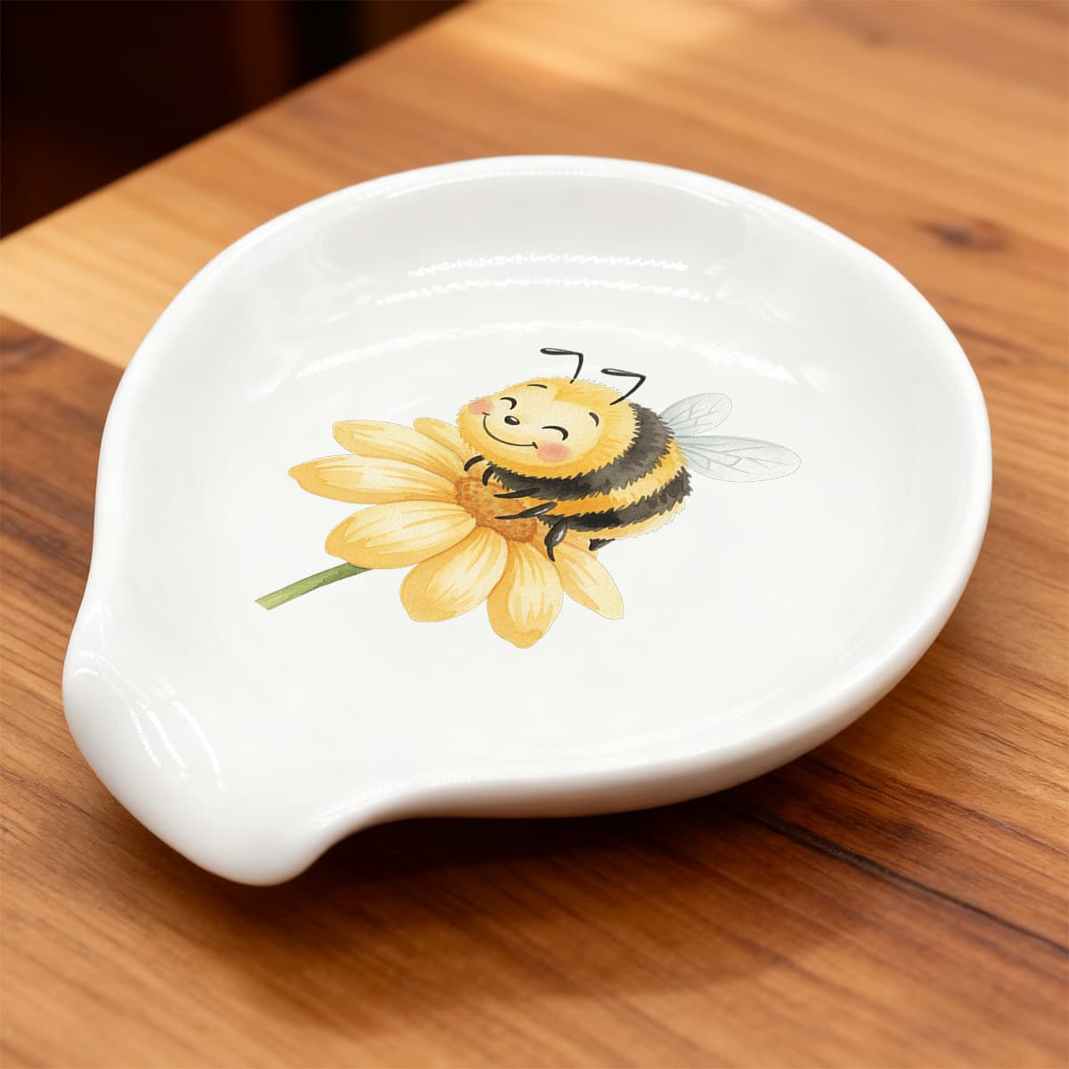 TEMU 1 Ceramic Spoon Rest Designed For , Featuring A Spring-themed Easter Art Design. This Porcelain Utensil Holder Is Perfect For And A Great Housewarming Gift