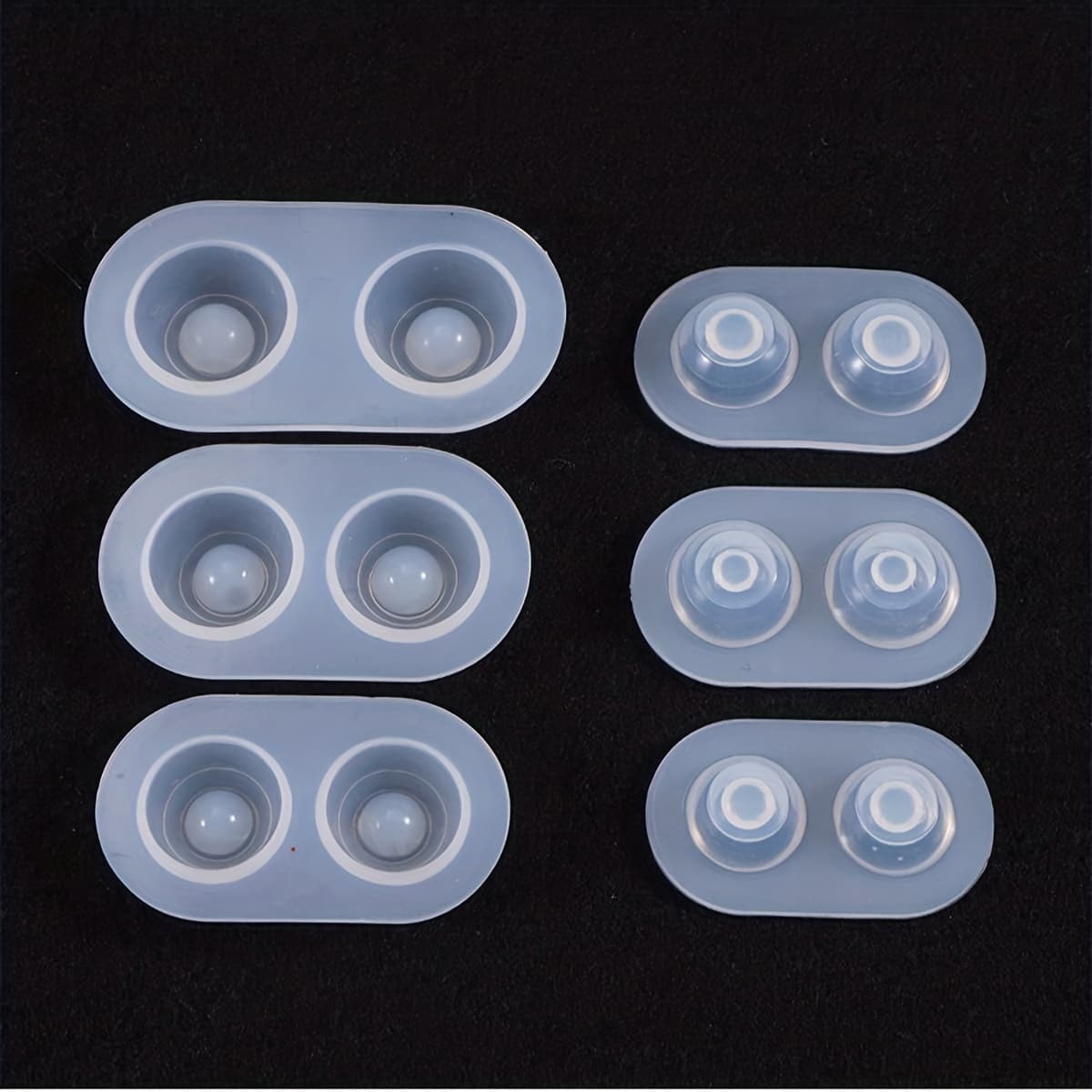 TEMU 6pcs Doll Eyes Silicone Jewelry Making Mold Eyeball Dome Resin Epoxy Jewellry Casting Molds Handmade Diy