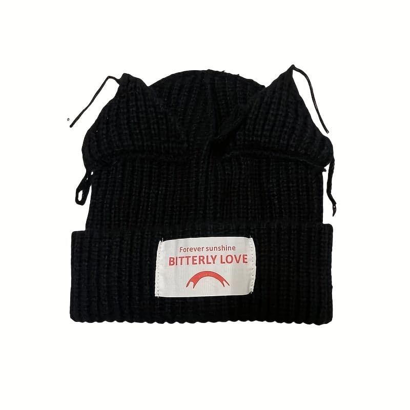 TEMU Couple's Hats With Cute Cat Ears, Warm And Stylish For Autumn And Winter
