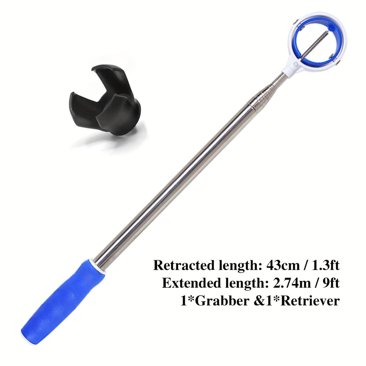 TEMU Telescopic Golf Retriever Designed For Water Use, Featuring A Spring Release . This Tool Is Perfect For Retrieving Golf Balls And A Great Gift For Men Who
