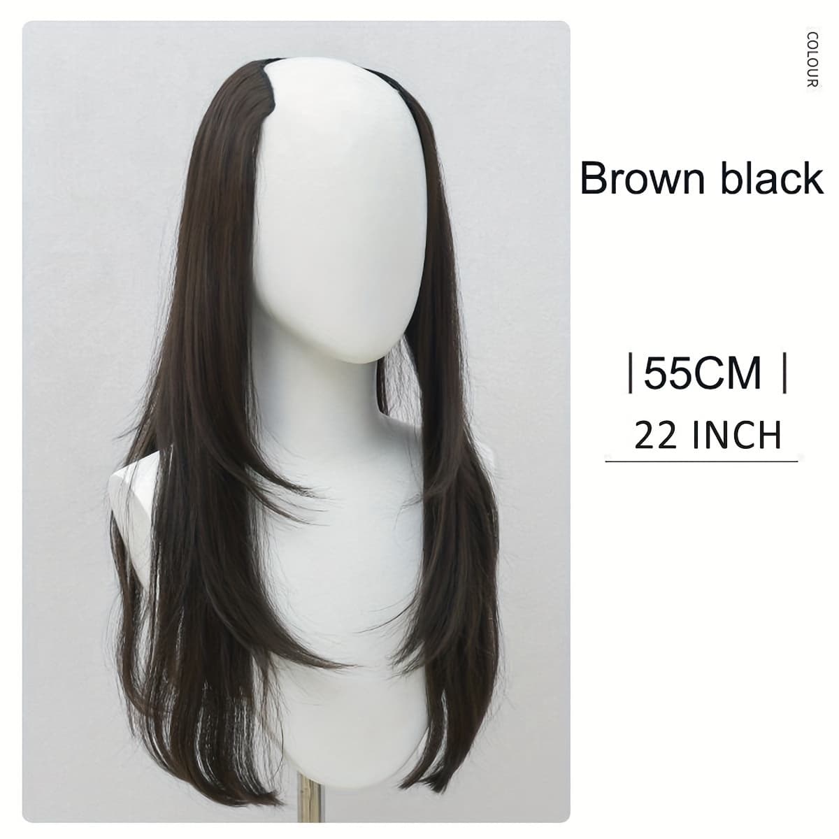 TEMU Synthetic Women's U-shaped Long Hair Wig Hair Clip Hair Extension Curly Hair Invisible Seamless