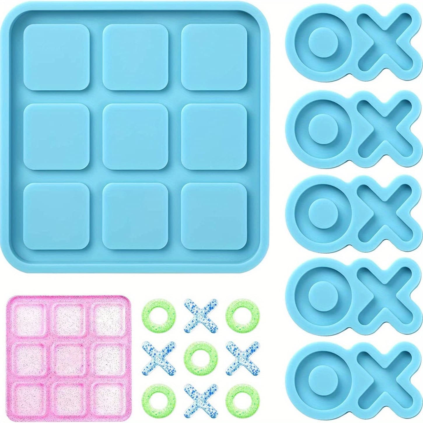 TEMU Silicone Molds For A , Including 5 Chess Molds, Perfect For Tabletop Games And Home Decor Gifts