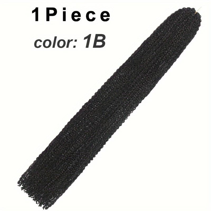 TEMU 1pc/6pcs Long Curly Braiding Hair Pre-looped Synthetic Box Braids Crochet Hair For Women 24inch