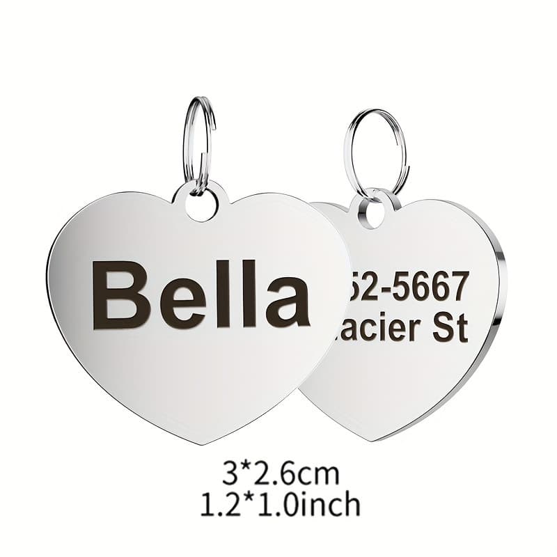 TEMU Personalized Puppy Pet Id Name Pendants, Custom Id Tags, Collar Tag Pendant Pet Additions Paw Glitter Pendant, Perfect Gift For Your Pet