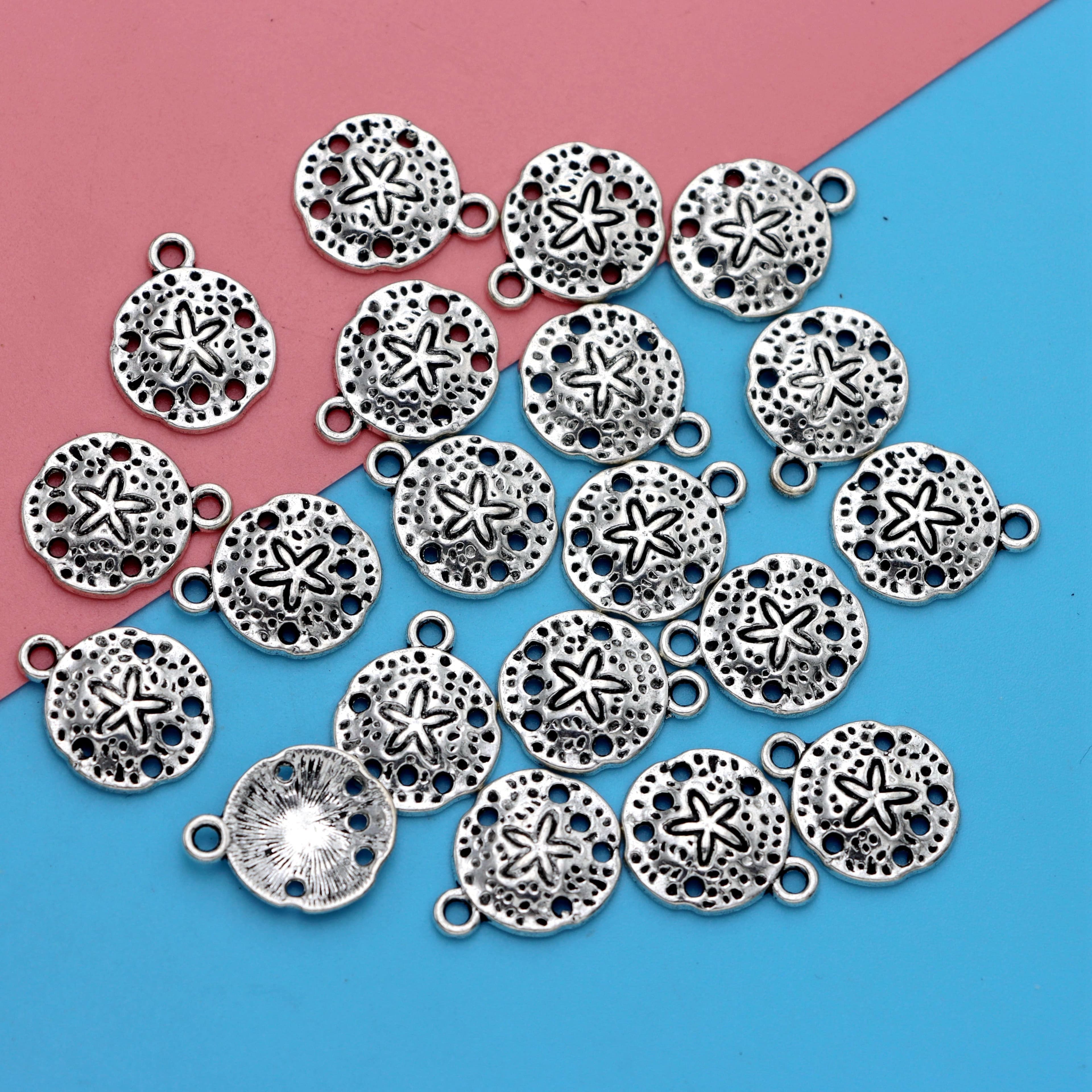 TEMU 20pcs Pendants For Jewelry Making Antique Silvery Color Starfish Pendants Charm