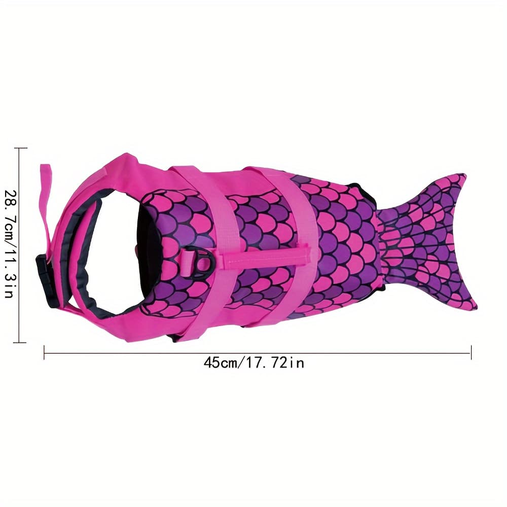TEMU Shark Mermaid Swimsuit Pet Life Jacket Dog Swimming Clothes Dog Summer Clothing Swimsuit Clothes