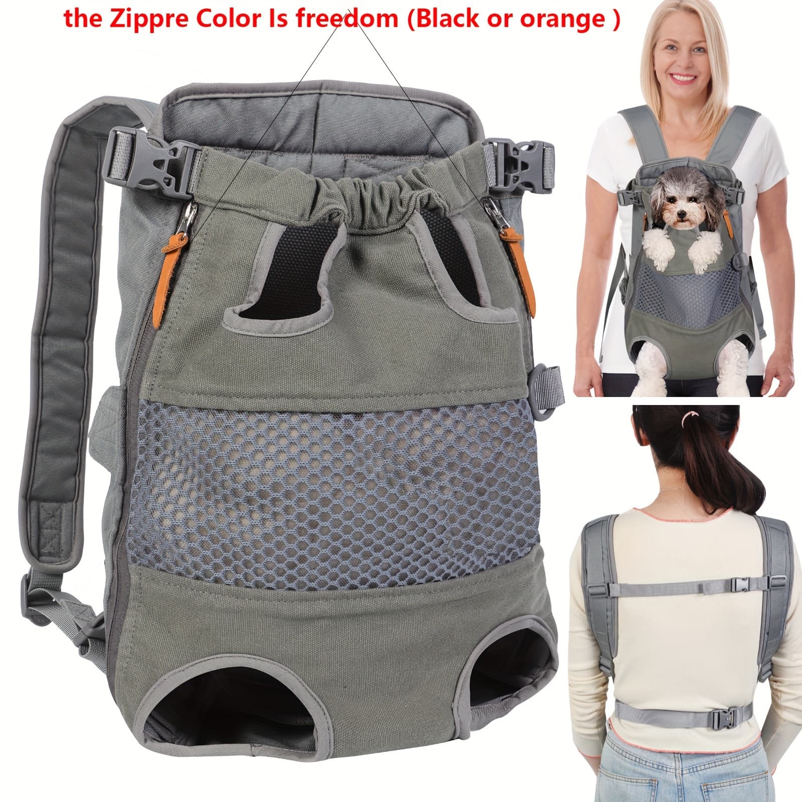 TEMU Dog Carrier Backpack - Legs Out Front-facing Backpack For Small Medium Large Dogs,