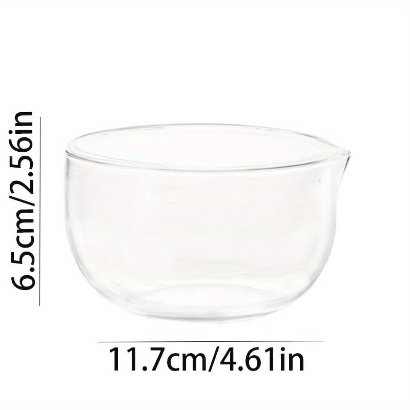 TEMU Transparent Glass Baking Egg Bowl Japanese Matcha Tea Bowl Fruit Yogurt Vegetable Salad Tableware 600ml