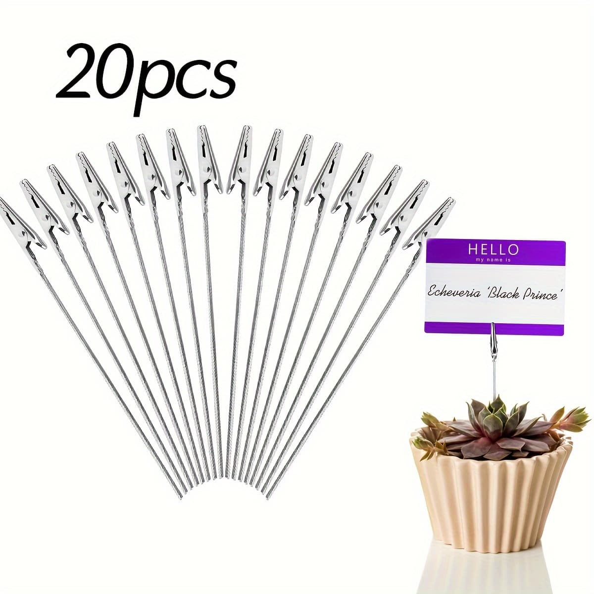TEMU 20pcs Metal Alligator Clips, Clamp Clips, Diy Holder, Alligator With Long Tail For For Diy Card Photo Memo