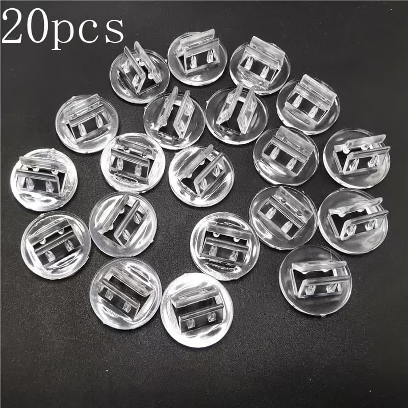 TEMU 20pcs Transparent Plastic Cards Stand, Transparent Fixed Props For Paper Holder, Board Games Cards Display Stand