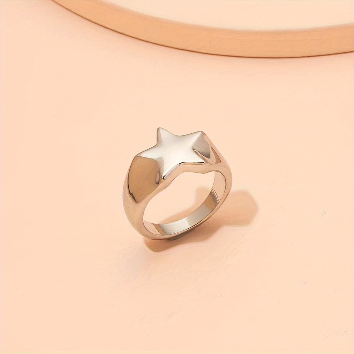 TEMU A Stylish And Minimalist Women's Ring In Golden Color.