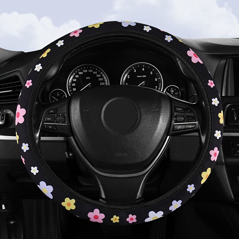 TEMU No Breathable Material Thick Non-slip Universal Car Steering Wheel Cover