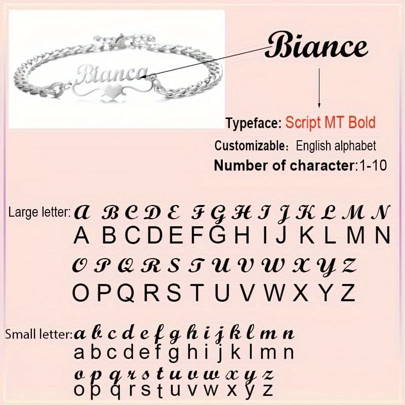 TEMU Custom Personalized Name Anklet Stainless Steel Charm 5mm Cuban Chain Engraved Heart Anklet Gift