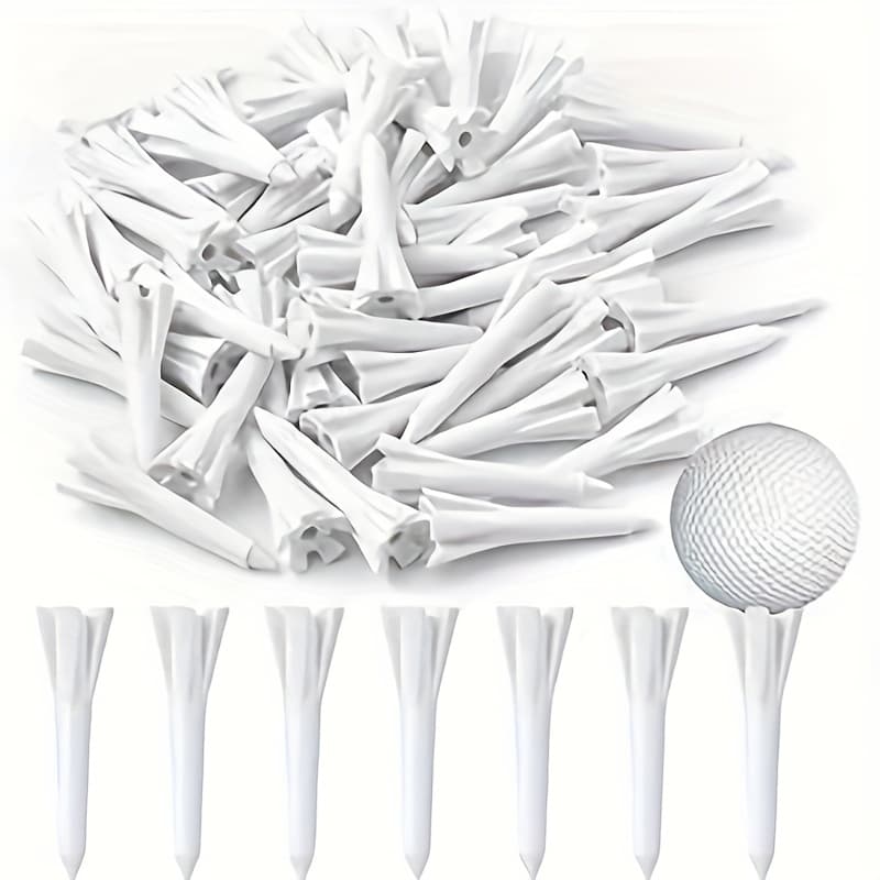 TEMU 50pcs Golf Tees, Plastic Tees 1-1/2 Inch Bulk Golf Tees Golf Training Accessories Golf Practice Tool For Irons, Par ,