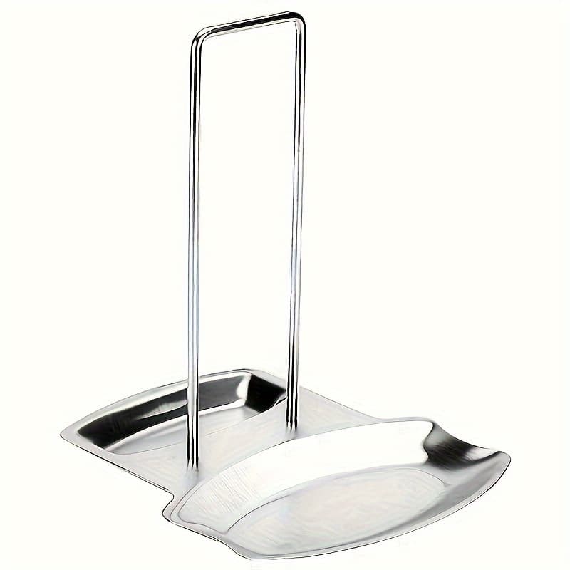 TEMU A Stainless Steel Pot Lid Rack, Storage Rack, No-punching, Countertop, Draining Pan Bracket, Detachable Rack