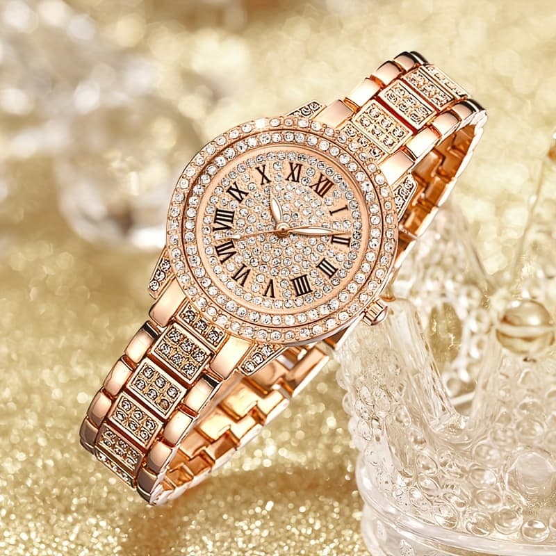 TEMU Ladies' Luxury Quartz Watch, Match Different Daily Outfits, Birthday Christmas New Year Anniversary Gifts