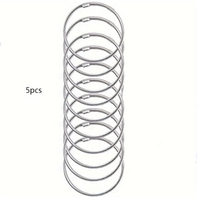 TEMU 5/10pcs Adjustable Shape Bracelet Chain Silvery Bracelet Charm Stainless Steel For Women S New Arrival Making Supplies