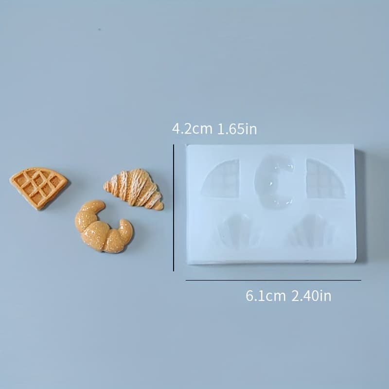 TEMU 1pc, Diy Croissant Silicone Mold Bread Collection Cute Fun Hand Mold.