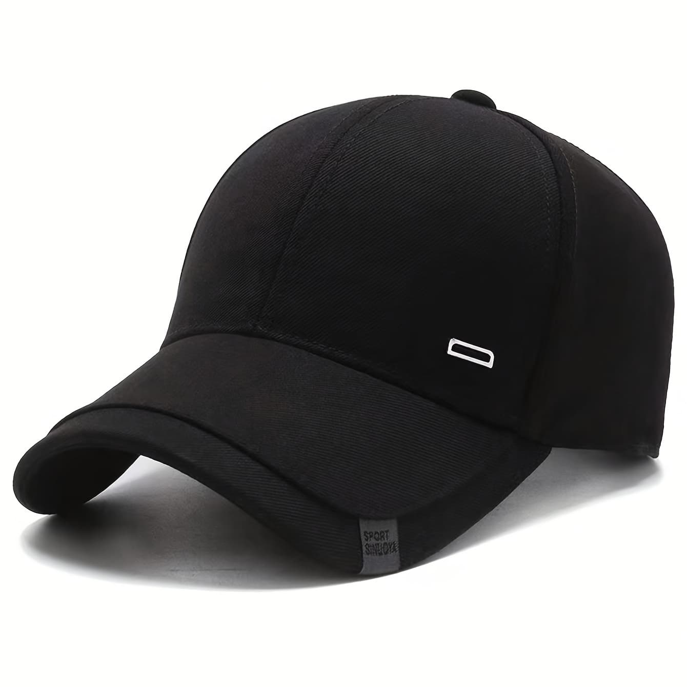 TEMU 1pc Men's Casual Geometric-pattern Baseball With Square Silvery , 100% Polyester Lightweight Adjustable Hat For Spring/autumn Travel And Beach Parties