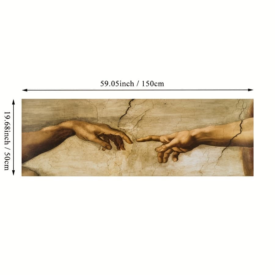 TEMU 2d Flat, 2d/flat 1pc Adam Canvas Printed Canvas Of Of God Wall Art, Religious Cultural Oil Painting Renaissance Traditional Portrait For Living Room, Bedroom, Office Decor(no Frame)