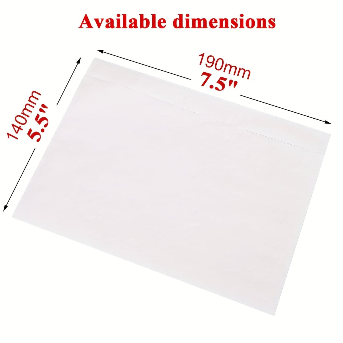 TEMU 50 Packs 6"x9" Clear Adhesive Top Loading Packing List Clear Shipping Pouches, 7.5"x5.5" Mailing/shipping Label Envelopes