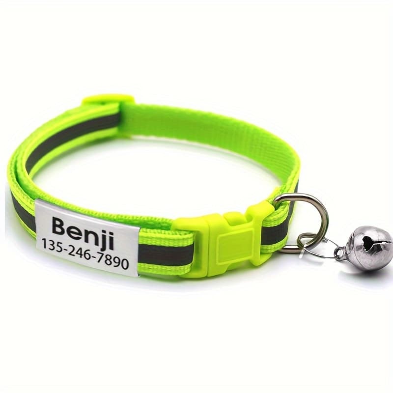 TEMU [custom Product!!!] Personalized Cat Collar, And Moon Pet Kitten Collar , Custom Engraved Cat Id Tag Pendant - Perfect Gift For Your Pet!