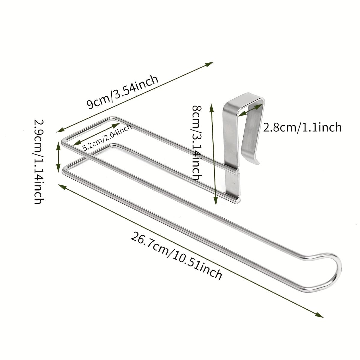 TEMU 1pc Stainless Steel Roller Paper Holder, Traceless Punch Free Kitchen Paper Holder, Oil-free Dishcloth Holder, Towel Holder Rack, For Kitchen Bathroom