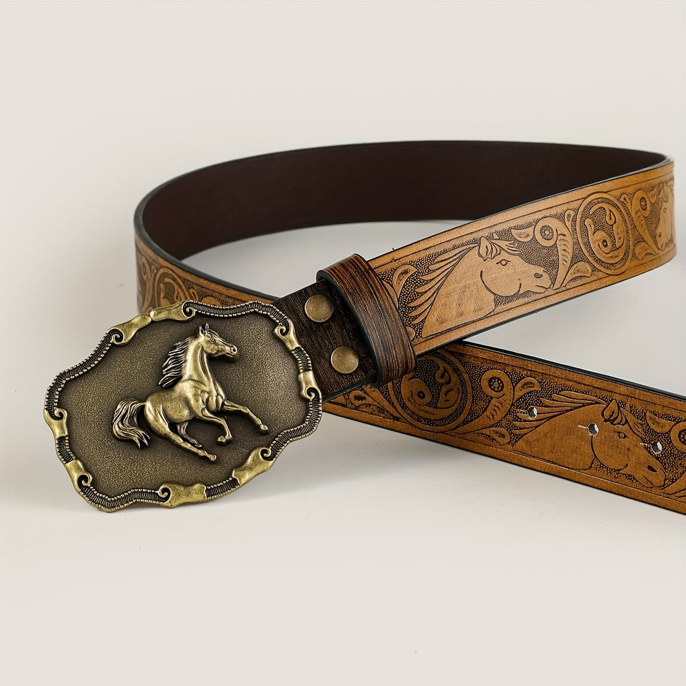 TEMU Western Cowboy Western Style Women's Belt Hip-hop Premium Durable