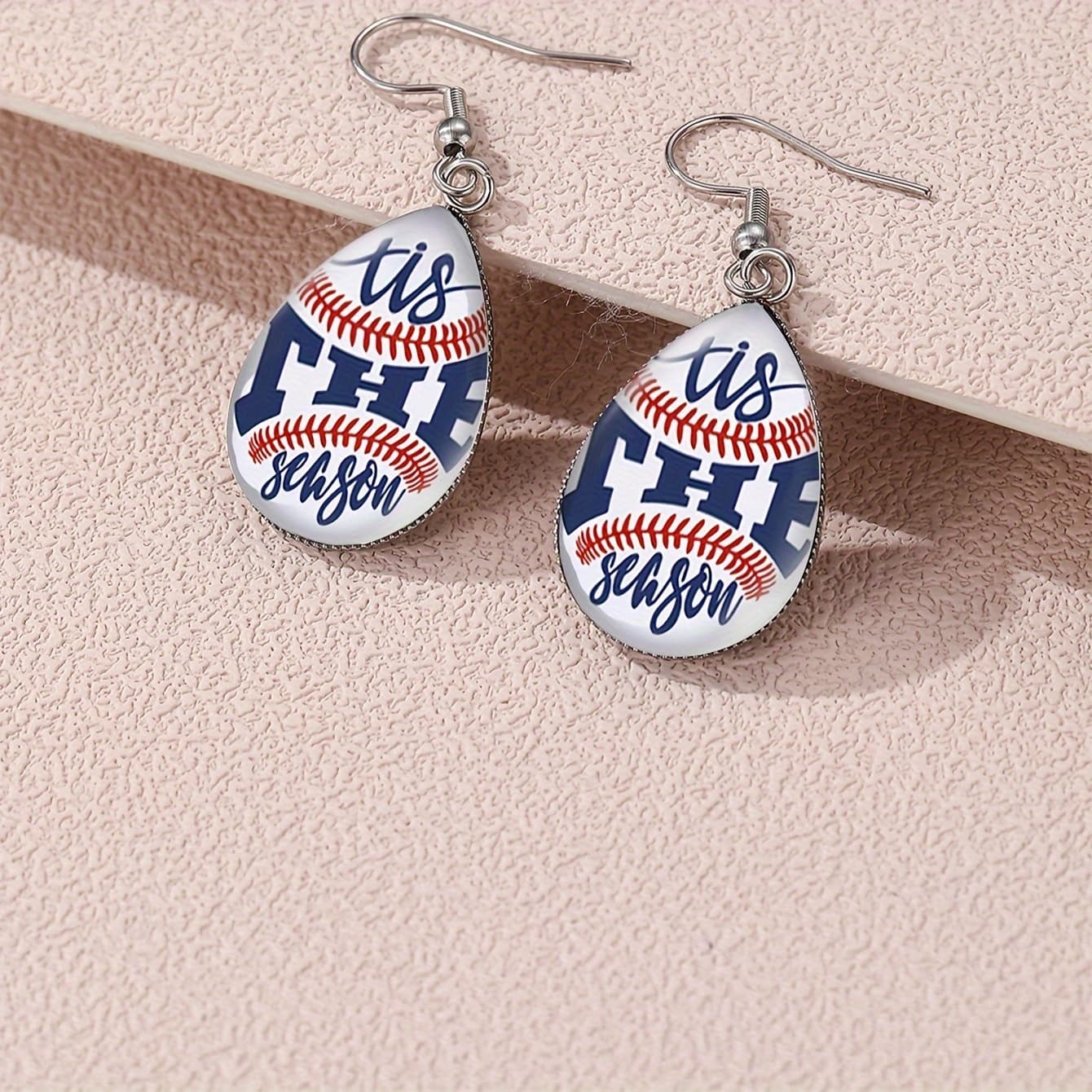 TEMU 1pair Trendy Baseball Water Drop Earrings For Men, Gift For Sports Lovers, Sports Style Jewelry