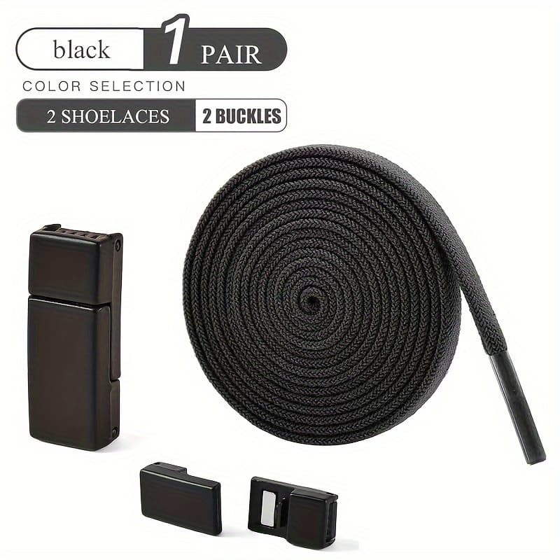 TEMU 1 Pair Of Magnetic No-tie Elastic Shoelaces, Fashionable Shoelaces Suitable For Skate Shoes And Sneakers