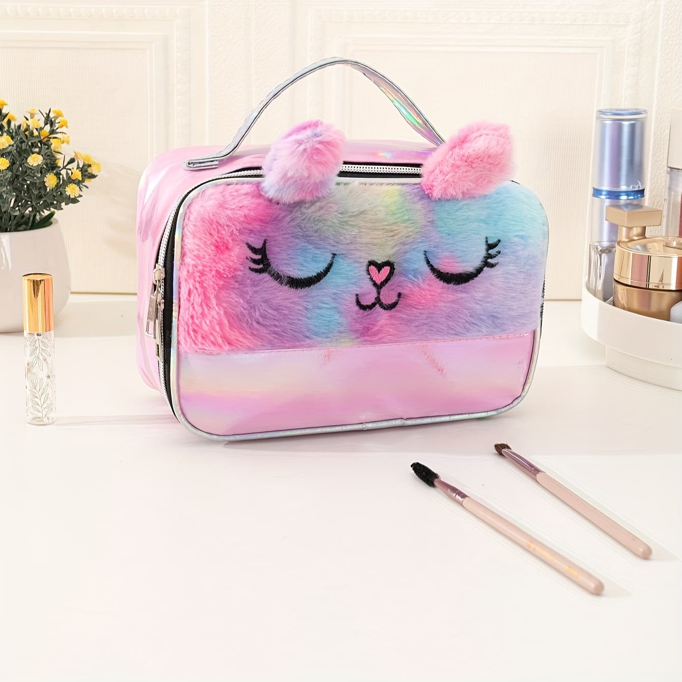 TEMU Cat Makeup Bag Cosmetic Bag Toiletry Bag For & Use For Women