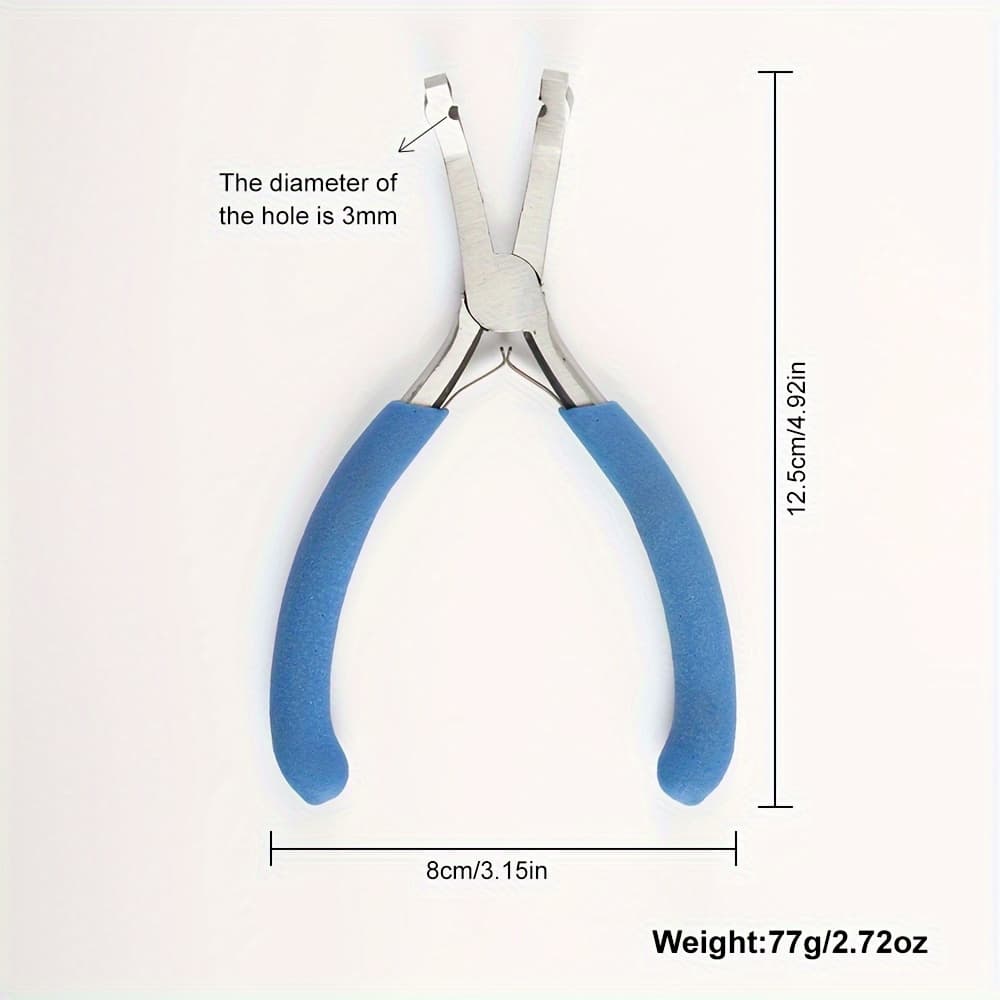 TEMU The Hobbyworker High Carbon Steel Round Hole Pliers, Hole Diameter 3.2mm, Anti Slip Handle
