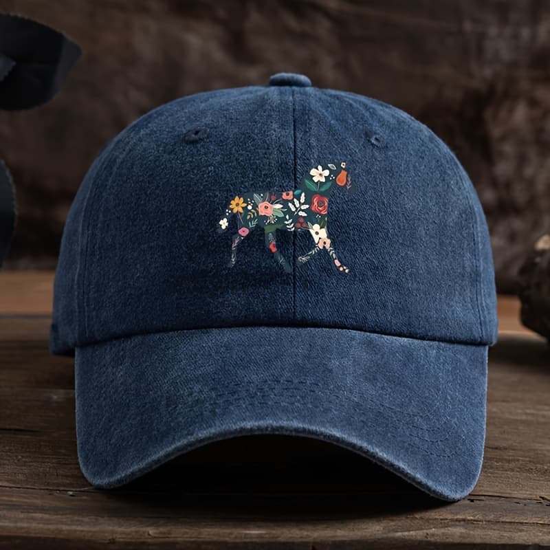 TEMU Unisex Adjustable Snapback Baseball With Vibrant Floral & - Black,, For , Outdoor Hat | Vibrant Design | Textured Design