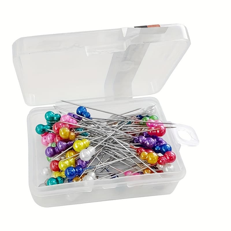 TEMU Pack Of 80pcs Sewing Pins For Fabric, 5.5cm Pumpkin Shape Decorative Straight Pins For Corsage Coloured Pins For Bouquets Fabrics Sewing Dressmaking