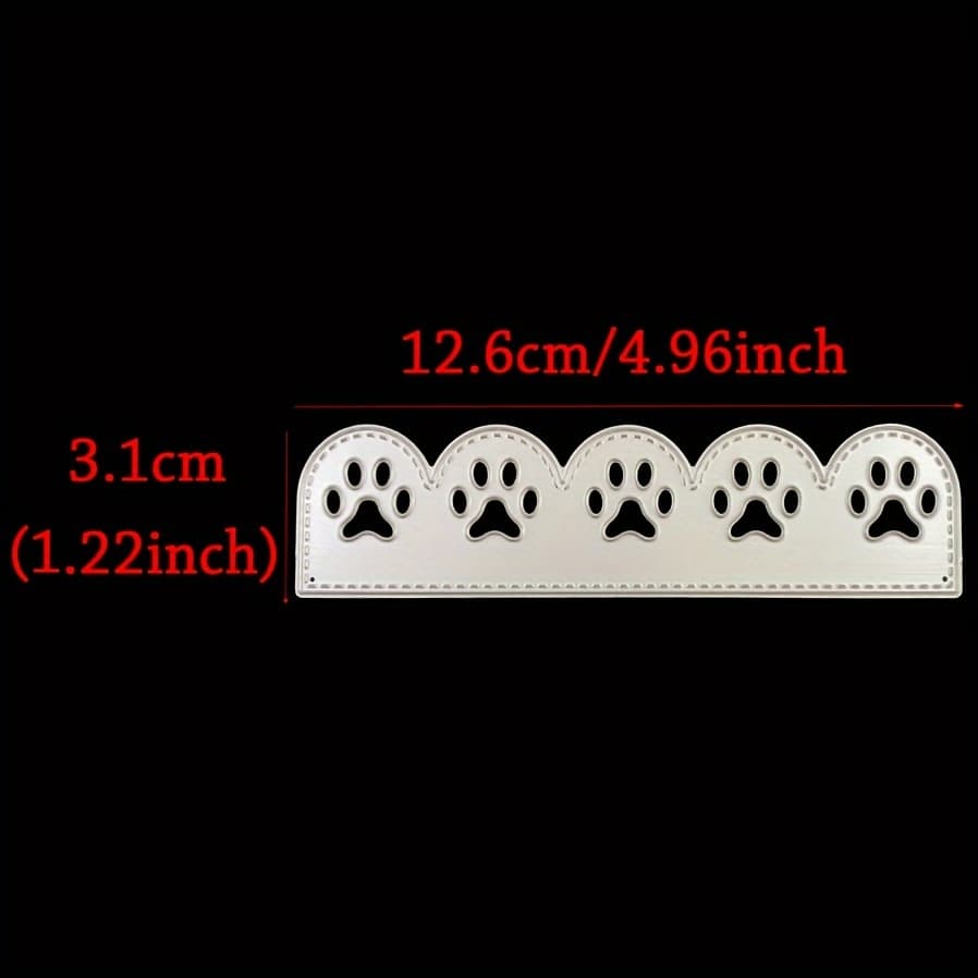 TEMU New Animal Footprints Metal Cutting Dies For Diy Scrapbooking Album Greeting Card Making Paper Craft