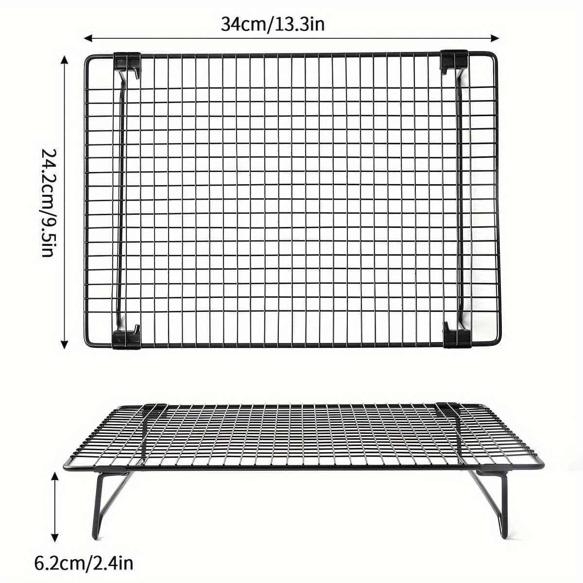 TEMU 1pc Premium Cast Iron Bread Cooling Rack - , Food-safe Mesh Tray For Baking & Cooking, Ideal For Pastries, Biscuits - Essential Kitchen Tool For Home Bakers