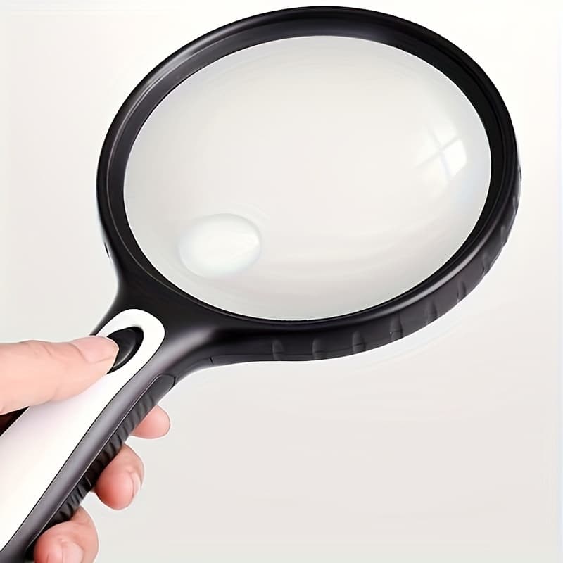 TEMU 1pc 30x/ 60x Handheld Magnifier With Led , High Power Magnifier, Suitable For The Elderly, And People With , Like To Read Books, Jewelry