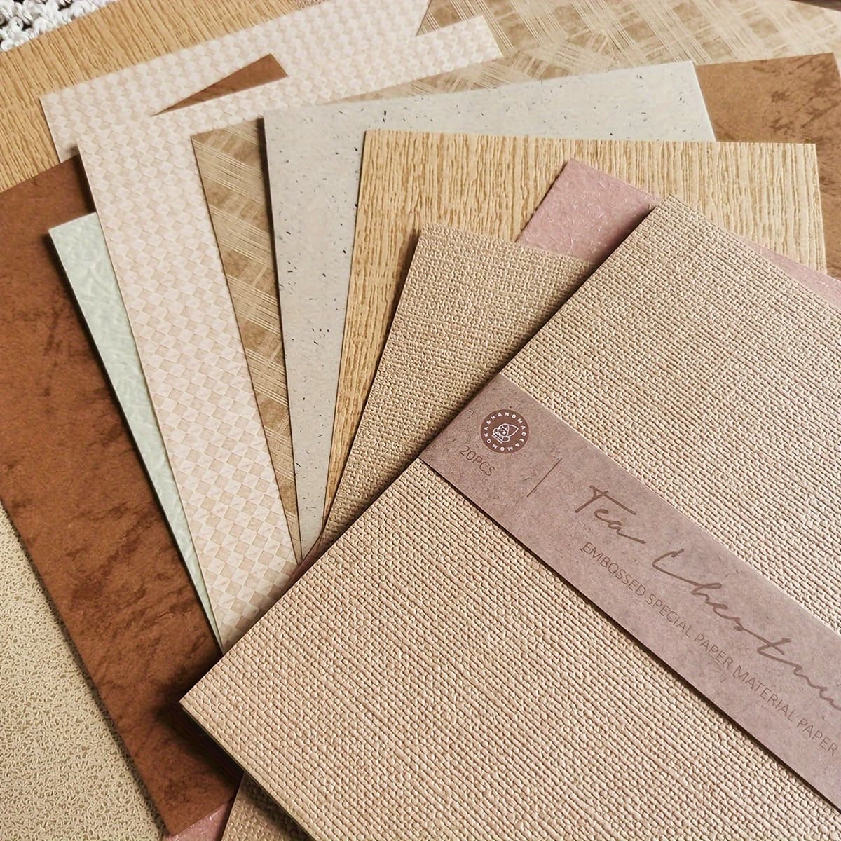 TEMU 1 Pack 20 Sheets Textured Specialty Paper Decorative Journal Base Background Material Paper