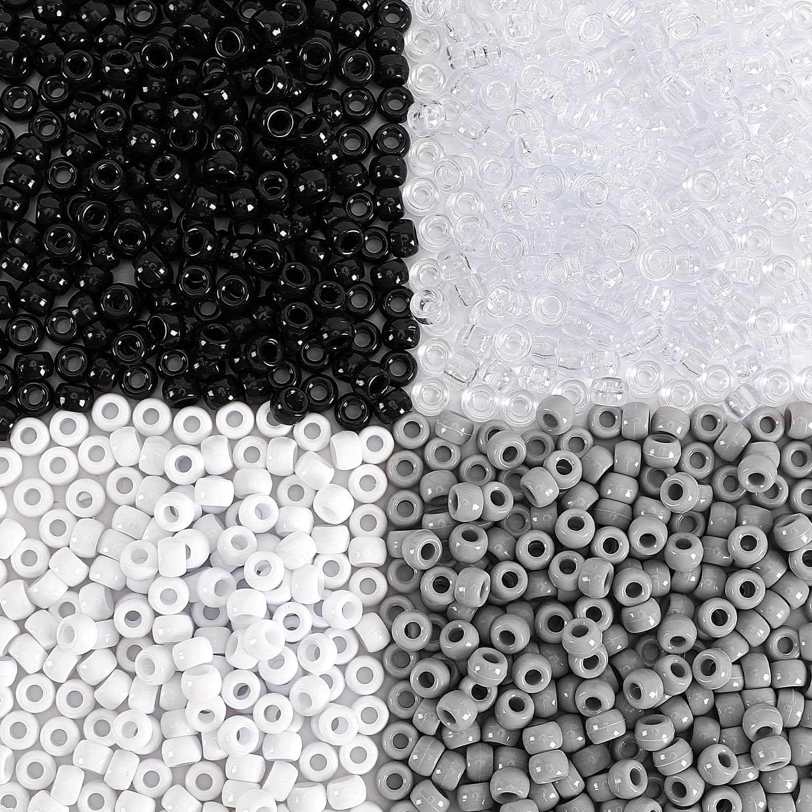 TEMU 600pcs 6x9mm Round Plastic For Jewelry Making Diy Bracelet Necklace Decors Small