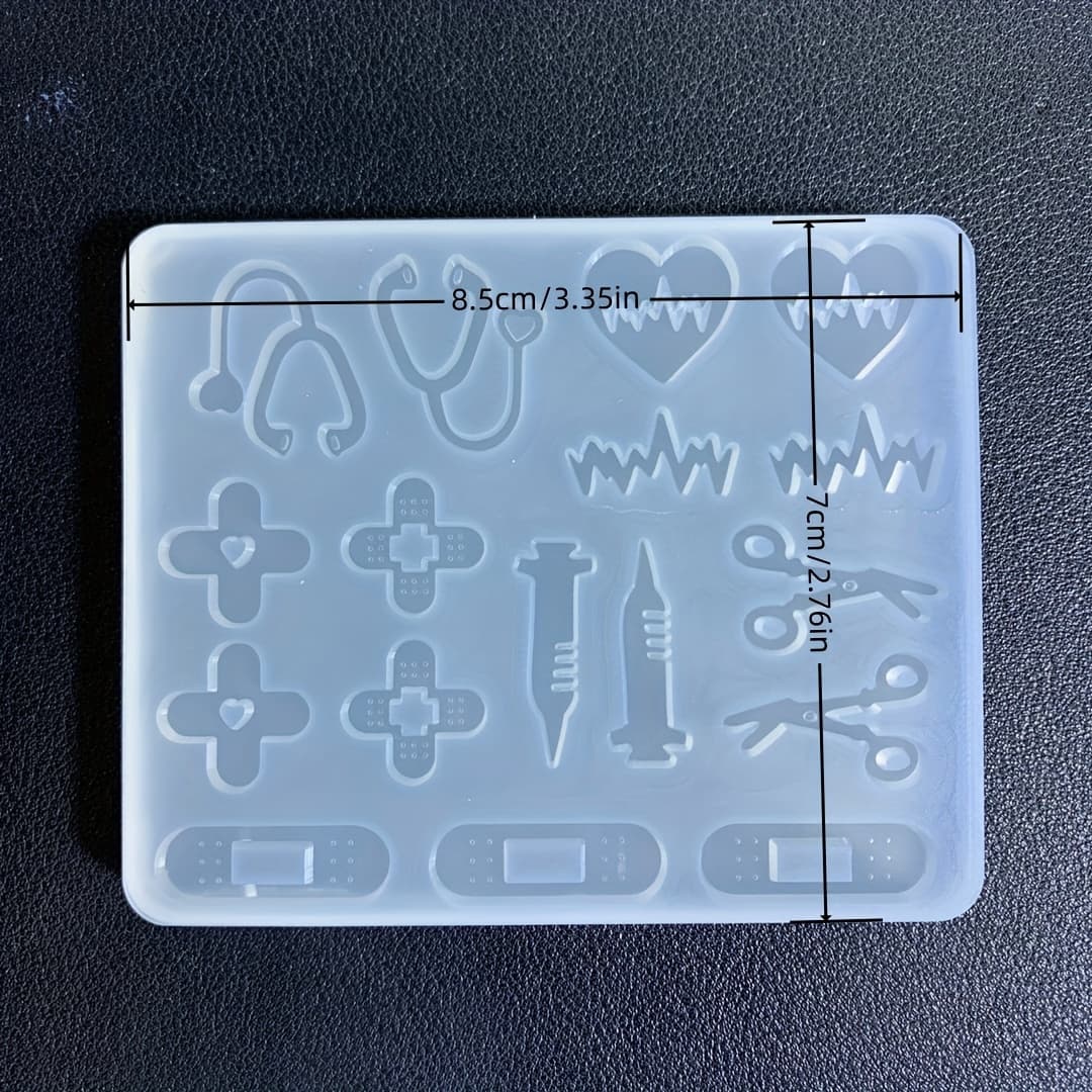 TEMU Series Bandage Swing Accessories Decorative Resin Mold For Resin Epoxy Keychain Silicone Resin Mold