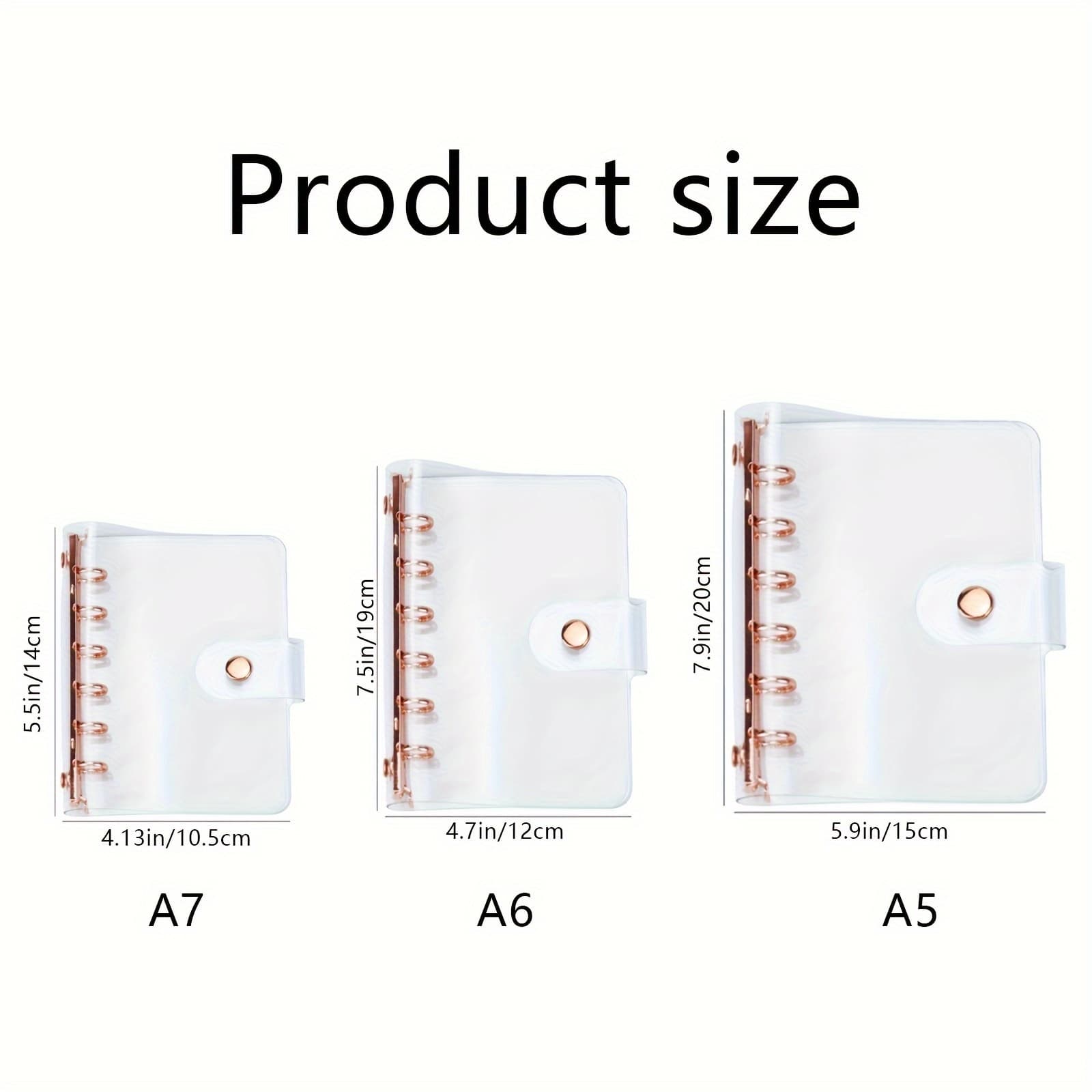 TEMU 1pc A5 A6 A7 Rose Binder Cover, Thickened Shell, Six-hole Flexible Refillable Ring Binder