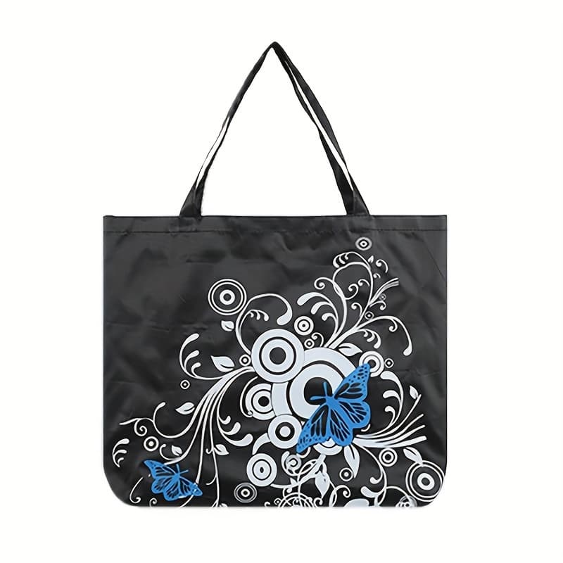 TEMU Portable Love Flower Folding Shopping Bag Bag Spot Printable Logo Polyester Oxford Cloth Storage Bag
