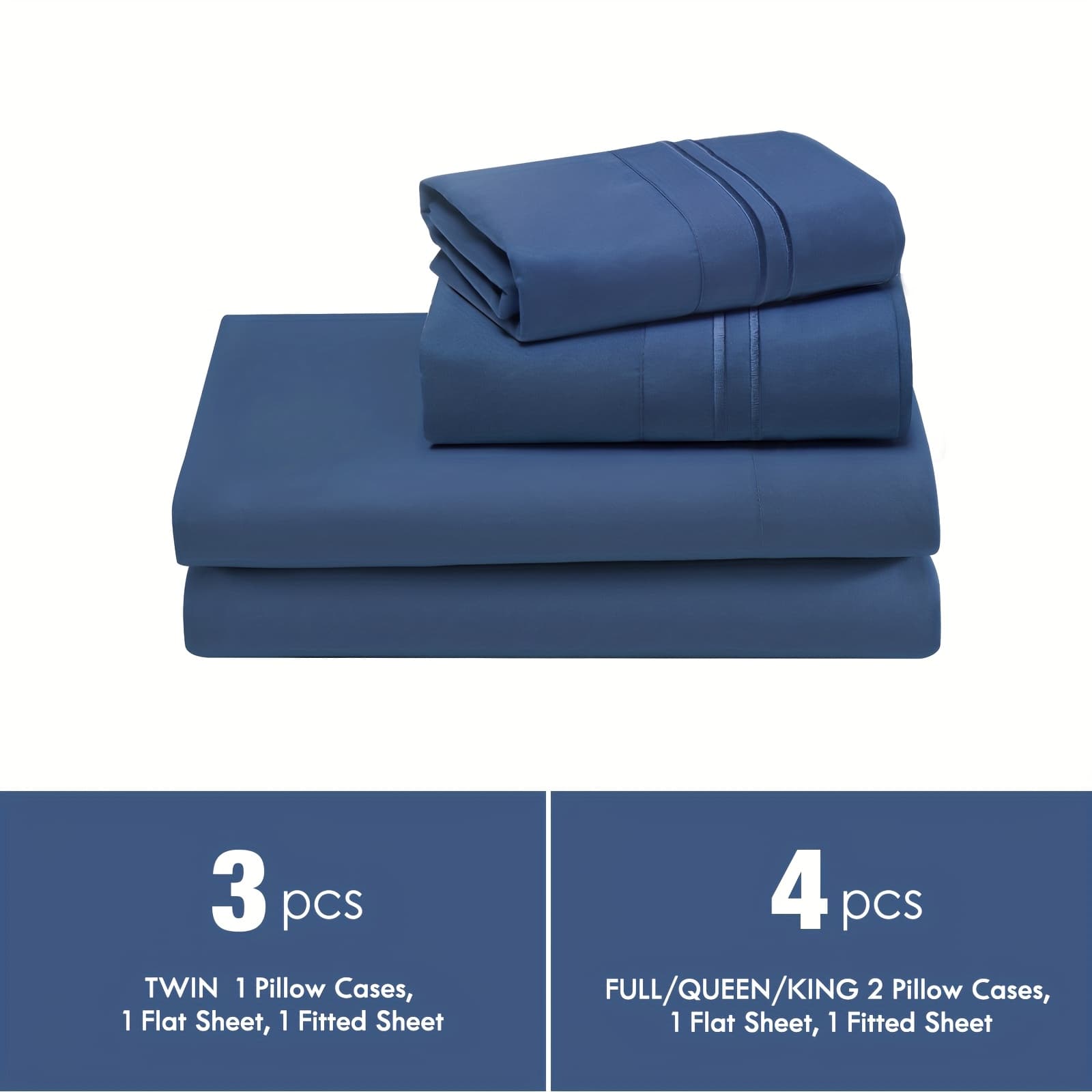 TEMU Clevahome Light Luxury Breathable Sheet Set - 3/4pcs Deep Pockets Cooling Soft Bedding, Fade-resistant Deep Pockets, , Ideal For Dorms, Guest Rooms Everyday Use Twin Full Queen King Sheet