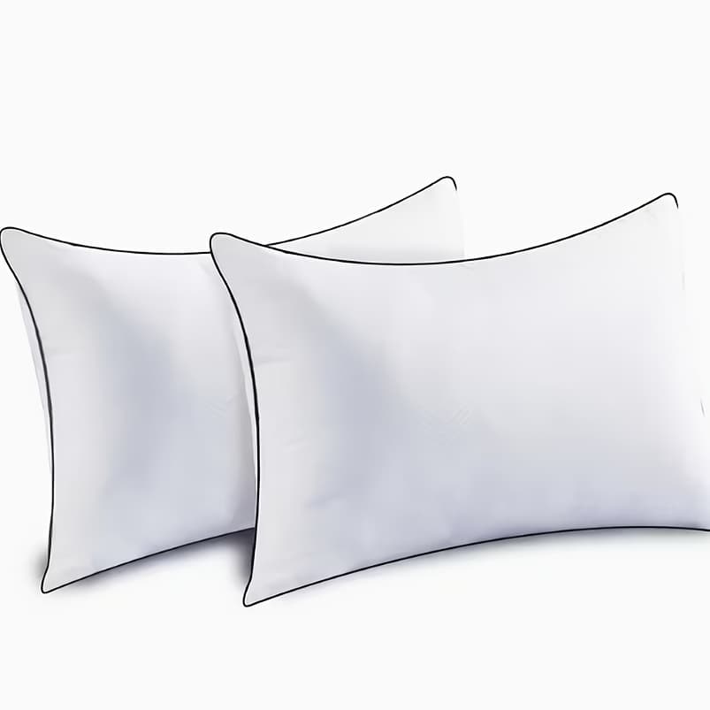 TEMU 2/4pcs White Microfiber Pillow Inserts - Allergy-free, 100% Polyester Filling For Sofa, Bed, Garden Cushions & More - Ideal For Back Belly Or Side Sleepers