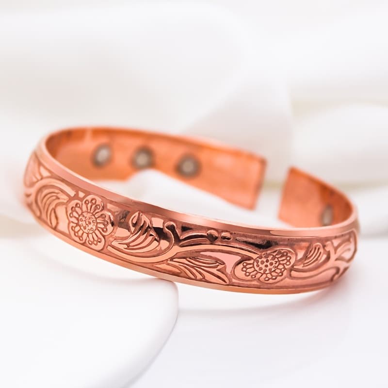 TEMU 1pc Of Women's Bracelet, Magnetic Purple Copper Bracelet, Unisex, Fashion Jewelry Gift, Cuff Bracelet With 6 Powerful Magnets, Suitable For Daily Wear