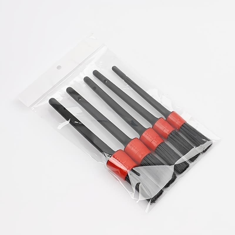 TEMU Set Of Nylon Brushes For Car Detailing - Includes Brushes For Cleaning Wheels, Dashboard, And Air Vents (comes With Car Detailing Brush)