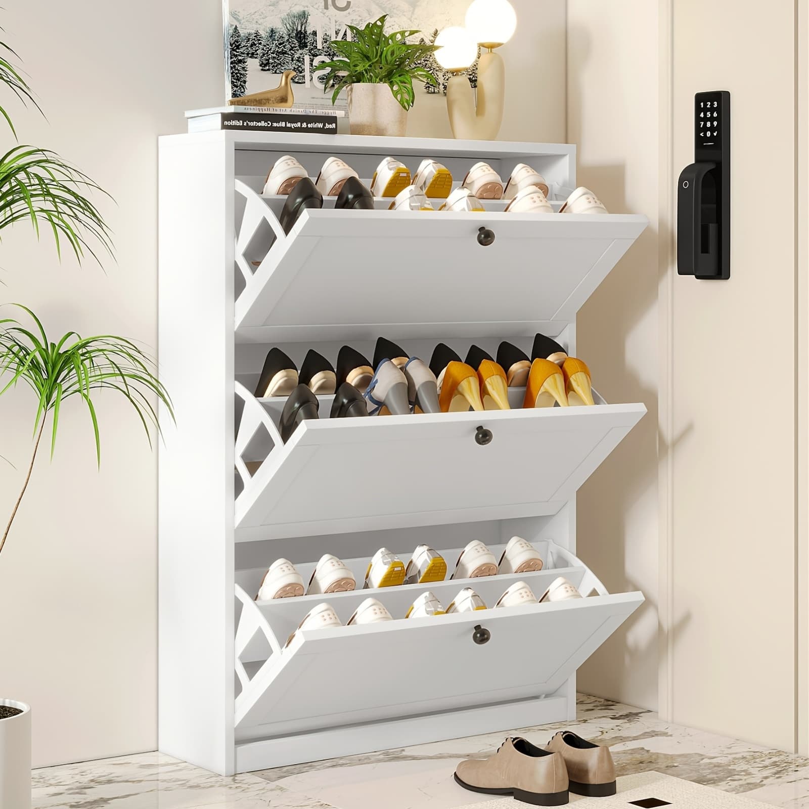 TEMU Shoe Organizer With 2/3/4 Flip Drawer, Shoe Rack For Entry, Hallway, Living Room, Bedroom