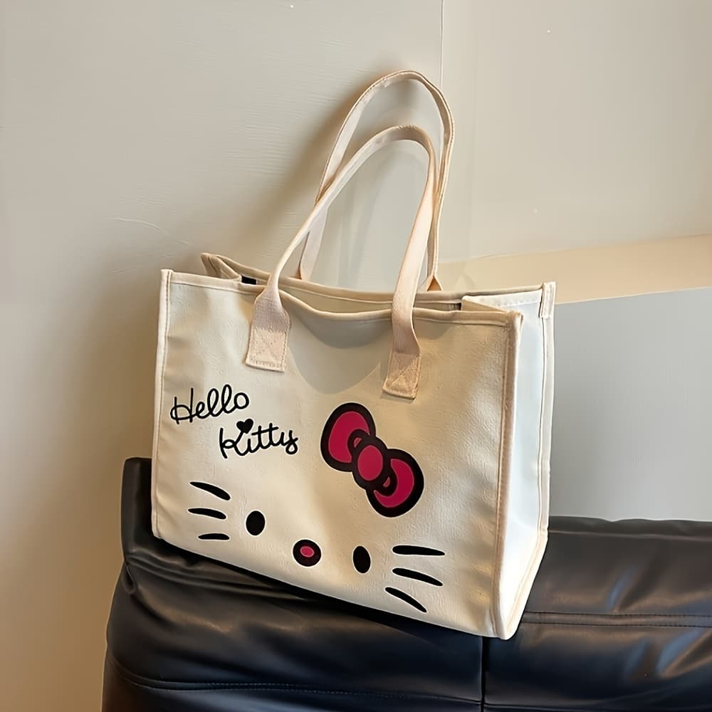 TEMU Kt Cat Bag For Women, Spacious Tote Bag, Adorable Shoulder Bag Ideal For School, Outdoor Activities, And Leisure Sports