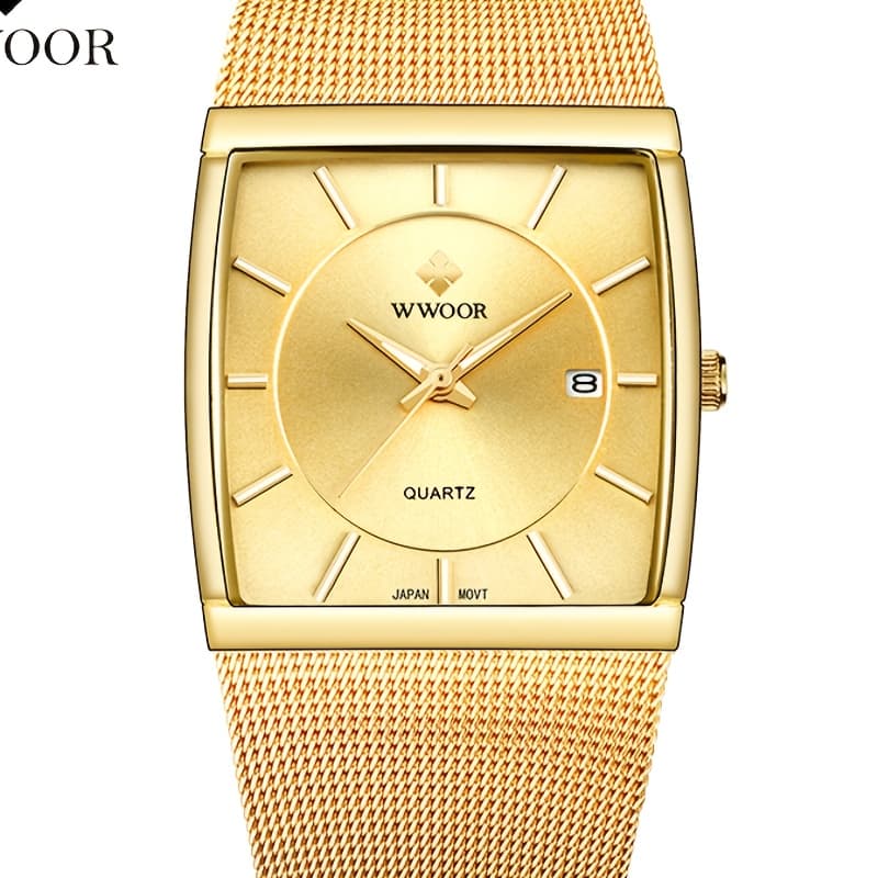 TEMU Stylish Wristwatches With A Slim Steel Mesh Strap And A Quartz Movement For Sports And Casual Wear