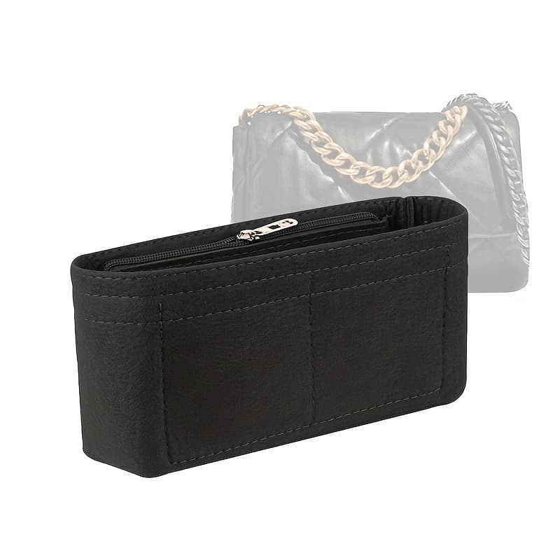 TEMU Wallet Organizer Insert Suitable For Bags And Small Bags With Side Zipper Pocket